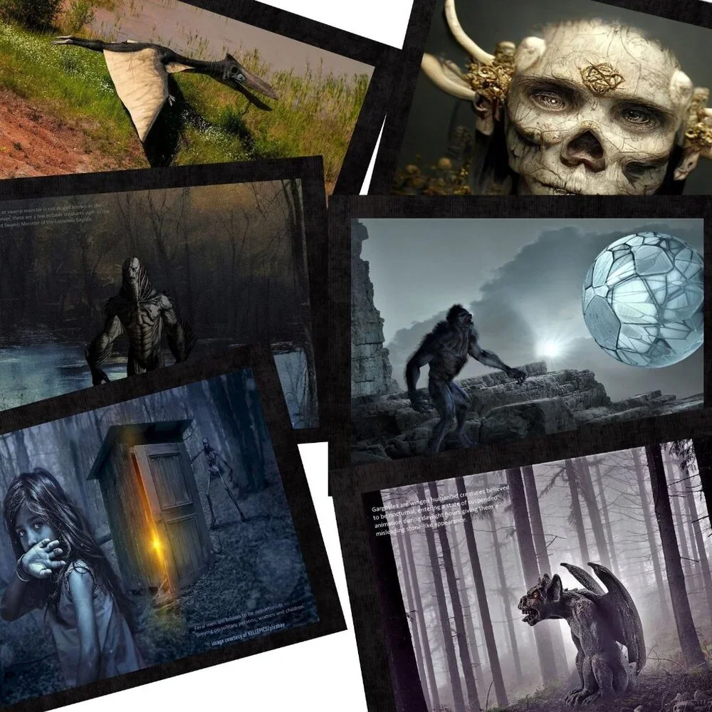 Cryptid Calendar 2025 Paranormal Werewolf Crawler Wendigo Skinwalker Calendar